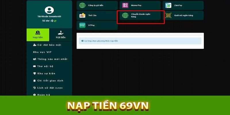 Nạp Tiền 69vn - Hệ Thống Thanh Toán Nhanh Chóng, Tiện Lợi